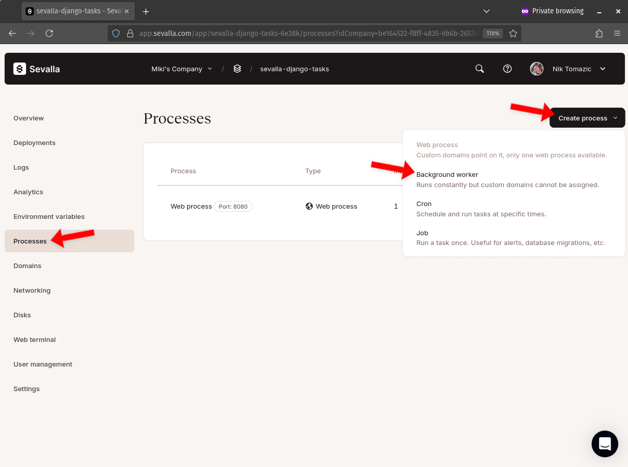 Sevalla Background Worker